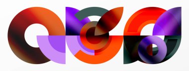 Çember geometrik soyut vektör arkaplanı