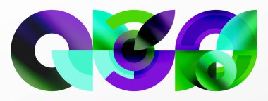 Çember geometrik soyut vektör arkaplanı