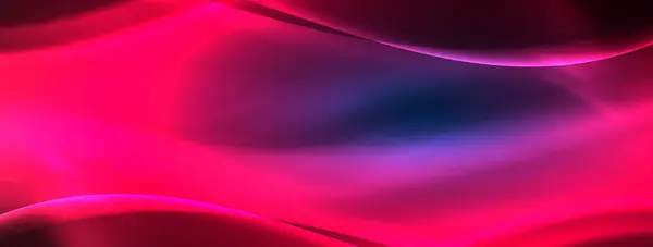 Neon Ljus Glödande Vågor Och Linjer Bakgrund Set För Tapeter — Stock vektor