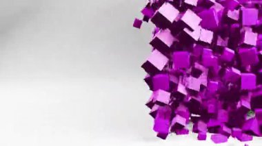 Küp geometrik hareket grafik arkaplanını şekillendirir