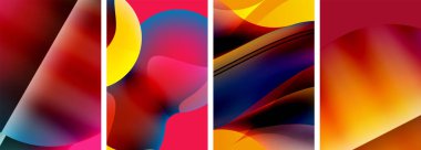 Değişken renklere sahip sıvı soyut şekiller. Duvar kağıdı, kartvizit, kapak, poster, afiş, broşür, başlık, web sitesi için soyut arkaplan