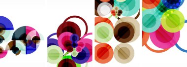 Geometrik soyut posterler dizisi. Duvar kağıdı, kartvizit, kapak, poster, afiş, broşür, başlık, web sitesi için soyut arkaplan