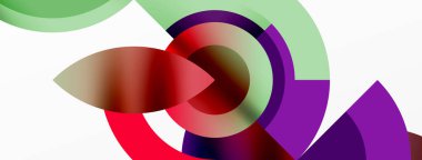 Çember geometrik soyut vektör arkaplanı