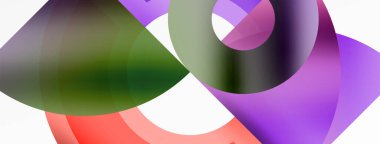 Çember geometrik soyut vektör arkaplanı