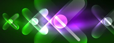 Soyut tasarım, neon ışıklı efektlerle titreşir. Karanlığın içinde büyüleyici bir parıltı yayar. Gözü canlı enerjisiyle büyüler. Cam daireler parlak ışık efektleri