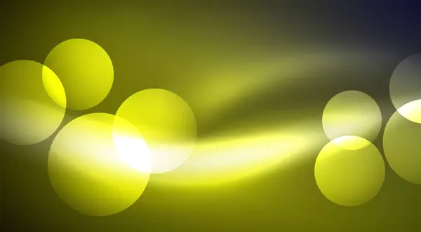 Shiny Light Neon Bubble Circles Vector Illustration Wallpaper Banner Background — Stock Vector
