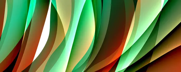 Wave Lines Dynamic Geometric Design Vector Illustration Wallpaper Banner Background — Stock Vector