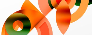 Çember geometrik soyut vektör arkaplanı