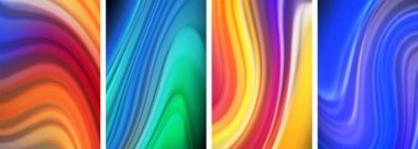 Duvar kağıdı, kartvizit, kapak, poster, afiş, broşür, başlık, web sitesi için sıvı renk dalgaları posteri