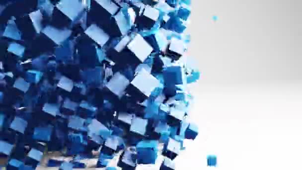 キューブの形状幾何学的な動きのグラフィックの背景 — ストック動画