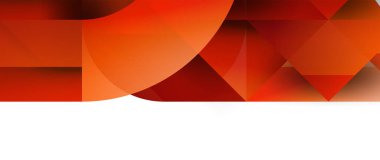 Geometrik füzyon - üçgenlerin soyut harmonisi ve minimalist arkaplan tasarımında daireler. Duvar kağıdı, afiş, arkaplan, iniş sayfası, duvar sanatı, davetiye, baskı için şekil ve satır tasarımı