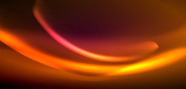 Neon ışıklarının ruhani parıltısında dinamik dalgalar. Hareket akışkanlığı ile neonun ışıl ışıl cazibesini birleştiren kavram, hem canlılığı hem de gelecekteki karmaşıklığı somutlaştıran büyüleyici arka plan.