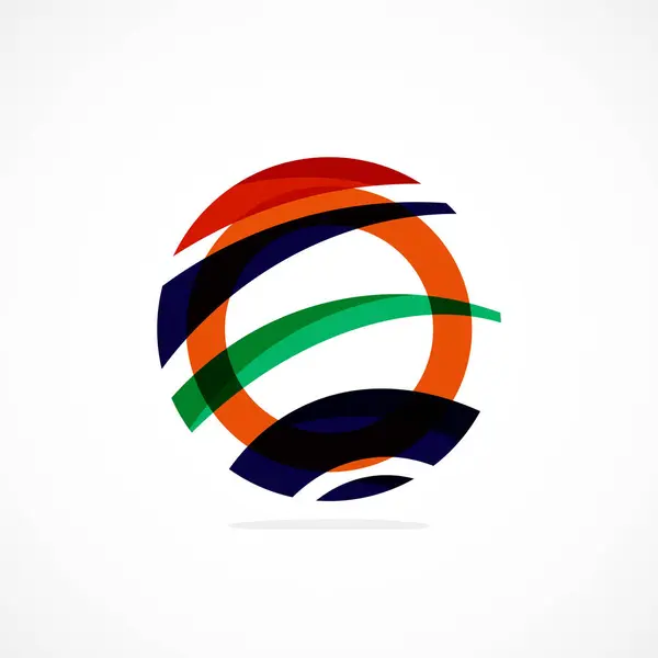 Logotipo Círculo Abstrato Estética Dinâmica Simplicidade Sugere Conectividade Fluidez Energia — Vetor de Stock