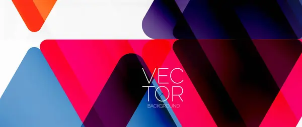 Abstrakter Hintergrund Farbige Transparente Dreiecke Mosaikstil Mit Schattenlinien Design Für — Stockvektor