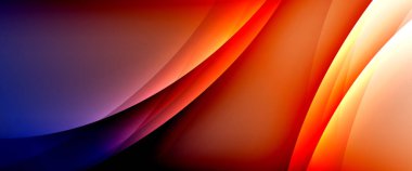 Değişken renk arkaplanındaki dinamik dalgalar. Duvar kağıdı, bayrak, arkaplan, kart, kitap illüstrasyonu için vektör illüstrasyonu, iniş sayfası