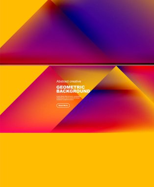 Gradyan üçgenler vektör soyut arkaplan