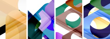 Çekici üçgenler içeren soyut arkaplan seti. Geometri ve stilin uyumlu karışımı, bu tasarımlar modern yetenekler getiriyor.