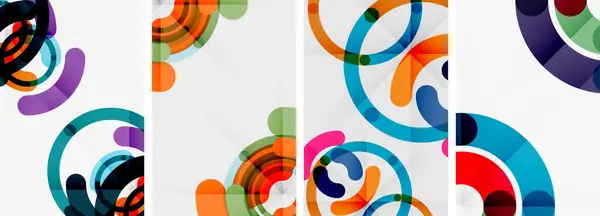 Набор Плакатов Линейного Дизайна Векторная Иллюстрация Обоев Баннера Фона Карточки — стоковый вектор