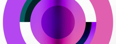 Çember geometrik soyut vektör arkaplanı