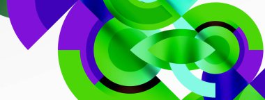 Çember geometrik soyut vektör arkaplanı