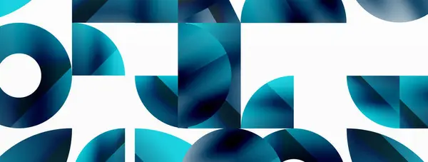 デジタルデザイン プレゼンテーション ウェブサイトのバナー ソーシャルメディア投稿のための現代的なデザインのための多目的なキャンバスを提供し 最小限の抽象的な背景で統一された幾何学的形状 — ストックベクタ