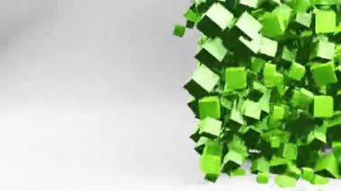 Küp geometrik hareket grafik arkaplanını şekillendirir