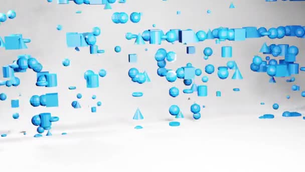 Techno Gömb Mozgás Grafika Geometriai Háttér — Stock videók
