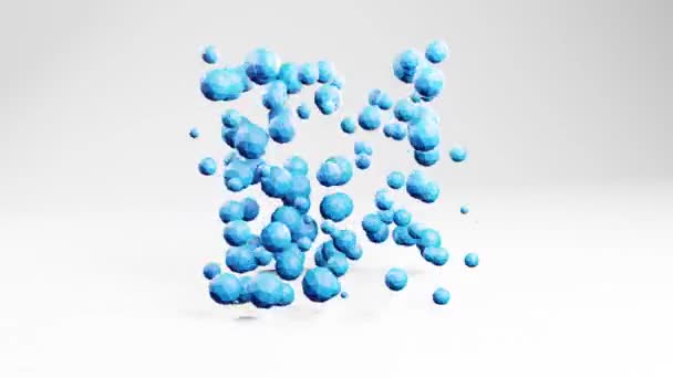 Куб Выполнен Сфер Рендеринга Анимации Движения Графики Технология Бизнес Концепция — стоковое видео