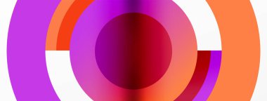 Çember geometrik soyut vektör arkaplanı