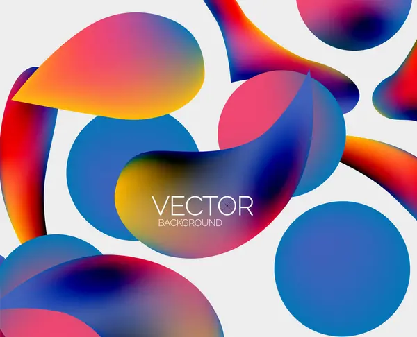 Vector Abstracto Brillante Formas Fondo — Vector de stock
