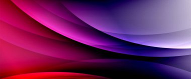 Değişken renk arkaplanındaki dinamik dalgalar. Duvar kağıdı, bayrak, arkaplan, kart, kitap illüstrasyonu için vektör illüstrasyonu, iniş sayfası