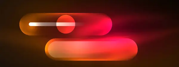 Abstrakt Design Pulserar Med Neon Glödande Ljuseffekter Kasta Förtrollande Glöd — Stock vektor