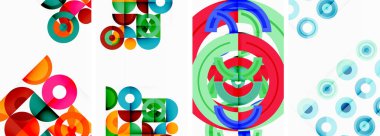 Duvar kâğıdı, kartvizit, kapak, poster, afiş, broşür, başlık, web sitesi için arka planda yuvarlak geometrik elemanlar ve daireler