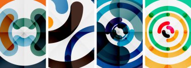 Renkli çember arka planlar. Duvar kağıdı, bayrak, arkaplan, kart, kitap illüstrasyonu için vektör illüstrasyonu, iniş sayfası