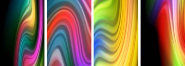 Duvar kağıdı, kartvizit, kapak, poster, afiş, broşür, başlık, web sitesi için sıvı renk dalgaları posteri