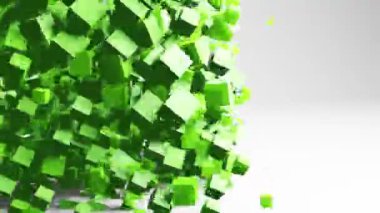 Küp geometrik hareket grafik arkaplanını şekillendirir