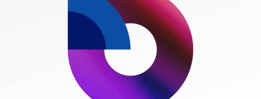 Çember geometrik soyut vektör arkaplanı