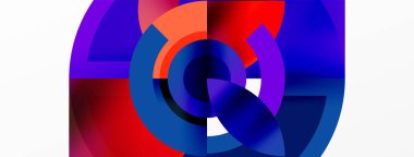Çember geometrik soyut vektör arkaplanı