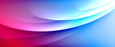 Değişken renk arkaplanındaki dinamik dalgalar. Duvar kağıdı, bayrak, arkaplan, kart, kitap illüstrasyonu için vektör illüstrasyonu, iniş sayfası