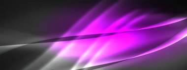 Duvar kağıdı, kartvizit, kapak, poster, afiş, broşür, başlık, web sitesi için neon ışık efektli satır ve dalgalar