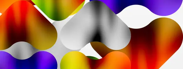Metaalvloeibare Kleur Met Geometrische Abstracte Vormen Vector Illustratie Voor Behang — Stockvector