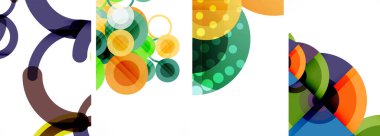 Geometrik soyut posterler dizisi. Duvar kağıdı, kartvizit, kapak, poster, afiş, broşür, başlık, web sitesi için soyut arkaplan