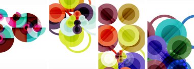 Geometrik soyut posterler dizisi. Duvar kağıdı, kartvizit, kapak, poster, afiş, broşür, başlık, web sitesi için soyut arkaplan