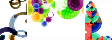 Etkileyici geometrik soyut posterler. Büyüleyici daireler, her bir dizayn şekil ve rengin uyumlu bir karışımı. Tasarımınızı modern, görsel olarak çarpıcı sanatla yükseltin