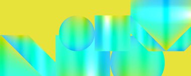 Neon rengi soyut geometrik şekiller arkaplan tasarımı. Duvar Kağıdı, Sancak, Arkaplan, Kart, Kitap İllüstrasyonu, İniş Sayfası