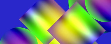 Neon rengi soyut geometrik şekiller arkaplan tasarımı. Duvar Kağıdı, Sancak, Arkaplan, Kart, Kitap İllüstrasyonu, İniş Sayfası