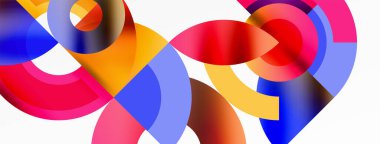 Yuvarlak elementler ve daireler geometrik minimum bileşim arka planı. Duvar Kağıdı, Sancak, Arkaplan, Kart, Kitap İllüstrasyonu, İniş Sayfası