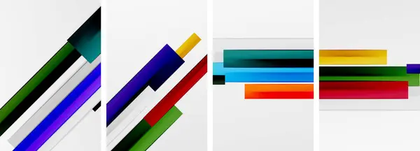 Líneas Mínimas Rayas Color Póster Fondos Abstractos Ilustración Vectorial Para — Archivo Imágenes Vectoriales