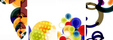 Geometrik soyut posterler dizisi. Duvar kağıdı, kartvizit, kapak, poster, afiş, broşür, başlık, web sitesi için soyut arkaplan