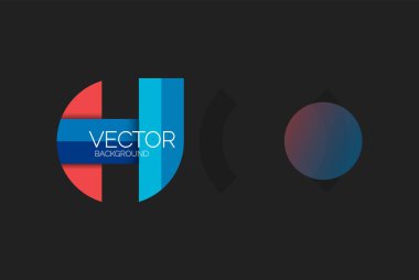 Soyut arkaplan, geometrik asgari yuvarlak şekiller ve dairelerin bileşimi